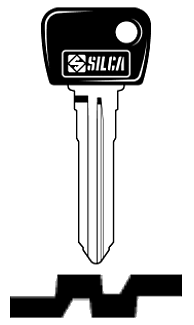 Afbeelding van Silca Autosleutel plastic kop brass MAZ12RBP