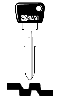 Afbeelding van Silca Autosleutel plastic kop brass MAZ15BP