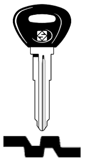 Afbeelding van Silca Autosleutel plastic kop staal MAZ13EP