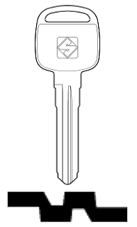 Afbeelding van Silca Autosleutel z/plastic kop brass MAZ14