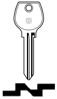 Afbeelding van Silca Autosleutel z/plastic kop staal MAZ1