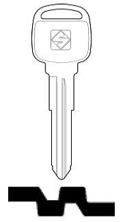 Afbeelding van Silca Autosleutel z/plastic kop staal MAZ15