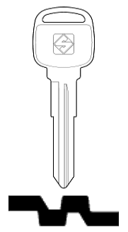 Afbeelding van Silca Autosleutel z/plastic kop staal MAZ16