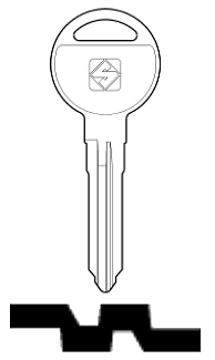 Afbeelding van Silca Autosleutel z/plastic kop staal MAZ17