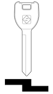 Afbeelding van Silca Autosleutel z/plastic kop staal MAZ19