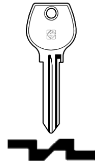 Afbeelding van Silca Autosleutel z/plastic kop staal MAZ1R