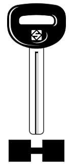 Afbeelding van Silca Autosleutel plastic kop brass MAZ23LP