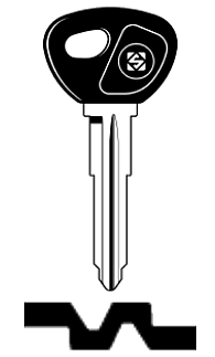 Afbeelding van Silca Transpondersleutel brass MAZ20RTE zonder chip