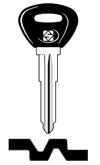 Afbeelding van Silca Autosleutel plastic kop staal MAZ20REP