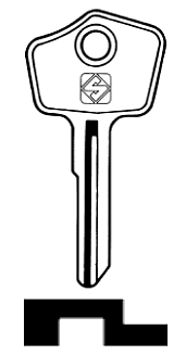 Afbeelding van Silca Autosleutel z/plastic kop staal MAZ3