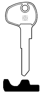 Afbeelding van Silca Autosleutel z/plastic kop staal MAZ4