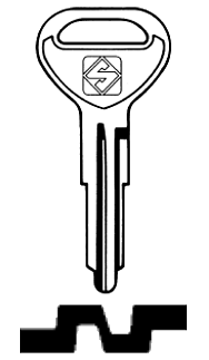 Afbeelding van Silca Autosleutel z/plastic kop staal MAZ5