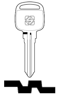 Afbeelding van Silca Autosleutel z/plastic kop staal MAZ6