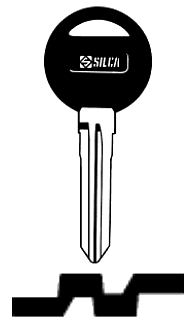 Afbeelding van Silca Autosleutel plastic kop brass MAZ7RAP