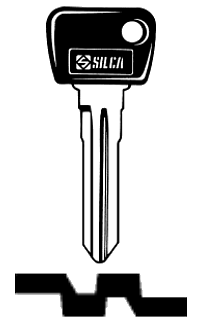 Afbeelding van Silca Autosleutel plastic kop staal MAZ7BP