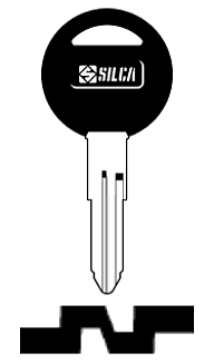 Afbeelding van Silca Autosleutel plastic kop brass MAZ8AP