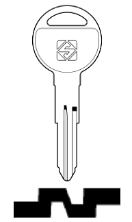 Afbeelding van Silca Autosleutel z/plastic kop staal MAZ8