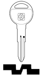 Afbeelding van Silca Autosleutel z/plastic kop staal MAZ8R