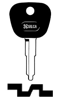 Afbeelding van Silca Autosleutel plastic kop brass TOY12P