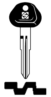 Afbeelding van Silca Autosleutel plastic kop brass TOY18P