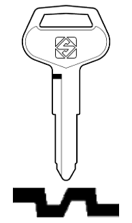 Afbeelding van Silca Autosleutel z/plastic kop staal TOY11