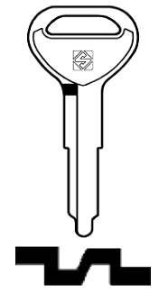 Afbeelding van Silca Autosleutel z/plastic kop staal TOY12