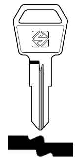Afbeelding van Silca Autosleutel z/plastic kop staal TOY15