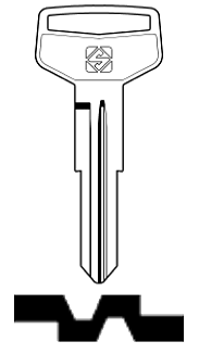 Afbeelding van Silca Autosleutel z/plastic kop staal TOY24