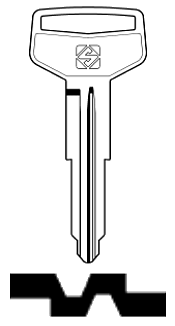 Afbeelding van Silca Autosleutel z/plastic kop staal TOY25