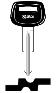 Afbeelding van Silca Autosleutel plastic kop brass TOY30AP