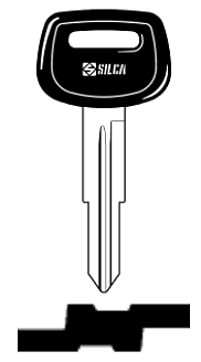 Afbeelding van Silca Autosleutel plastic kop brass TOY31AP