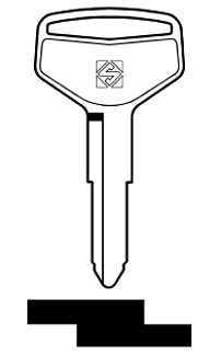 Afbeelding van Silca Autosleutel z/plastic kop staal TOY34R