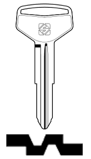 Afbeelding van Silca Autosleutel z/plastic kop staal TOY38R