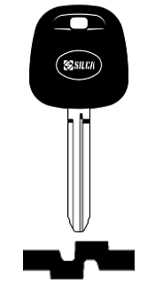 Afbeelding van Silca Transpondersleutel brass TOY43T3