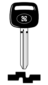 Afbeelding van Silca Autosleutel plastic kop brass TOY43RP