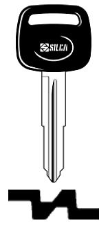 Afbeelding van Silca Autosleutel plastic kop staal TOY46RP