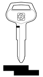 Afbeelding van Silca Autosleutel z/plastic kop staal TOY4