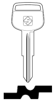 Afbeelding van Silca Autosleutel z/plastic kop staal TOY42