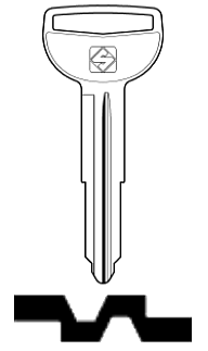 Afbeelding van Silca Autosleutel z/plastic kop staal TOY45R