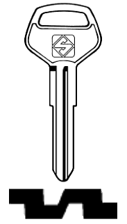 Afbeelding van Silca Autosleutel z/plastic kop staal TOY8