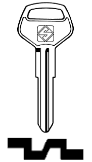 Afbeelding van Silca Autosleutel z/plastic kop staal TOY9