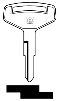 Afbeelding van Silca Autosleutel z/plastic kop staal DH3R