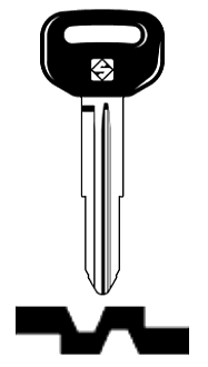 Afbeelding van Silca Autosleutel plastic kop staal DH4RP