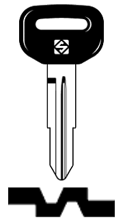 Afbeelding van Silca Autosleutel plastic kop brass DH5RP