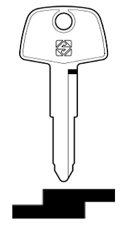 Afbeelding van Silca Autosleutel z/plastic kop staal MIT1R