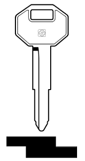 Afbeelding van Silca Autosleutel z/plastic kop staal MIT2