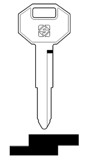 Afbeelding van Silca Autosleutel z/plastic kop staal MIT2R