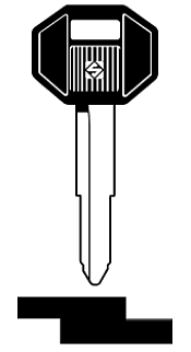 Afbeelding van Silca Autosleutel plastic kop staal MIT2P