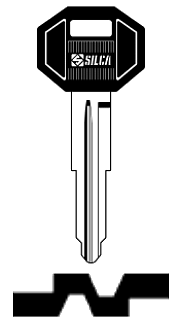 Afbeelding van Silca Autosleutel plastic kop staal MIT3RP