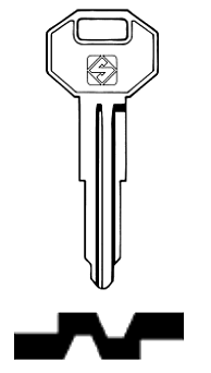 Afbeelding van Silca Autosleutel z/plastic kop staal MIT3R